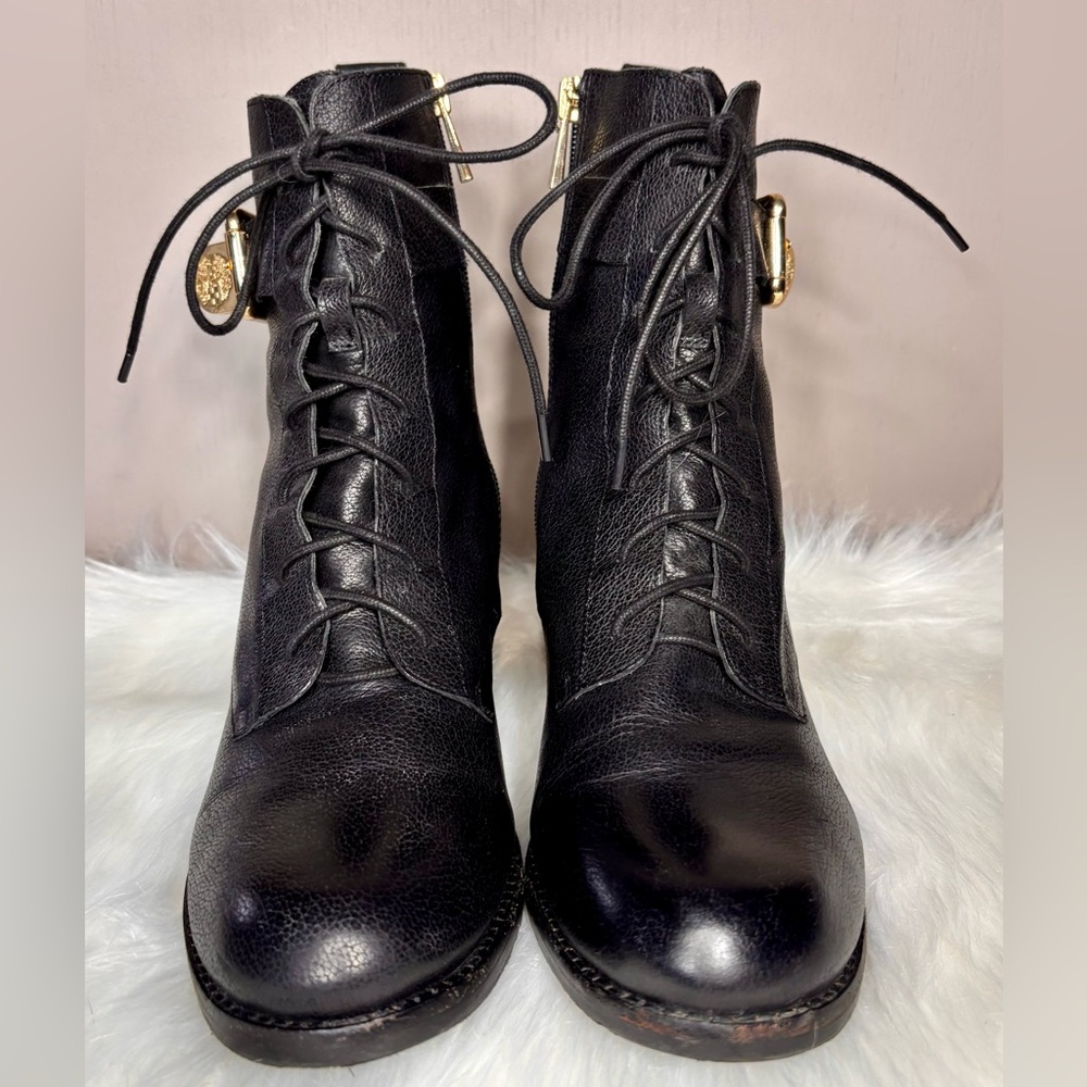 VINCE CAMUTO Ankle Boots w/Gold Accents - Picture 2 of 7